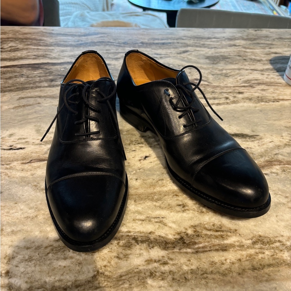 Classic Black Leather Men's Shoes